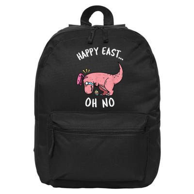 Easter HAPPY EAST... Oh No Trex Pink Dinosaur Crying 16 in Basic Backpack