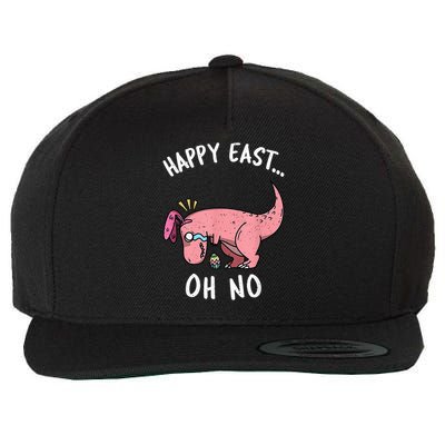 Easter HAPPY EAST... Oh No Trex Pink Dinosaur Crying Wool Snapback Cap