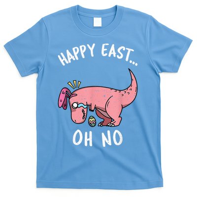 Easter HAPPY EAST... Oh No Trex Pink Dinosaur Crying T-Shirt