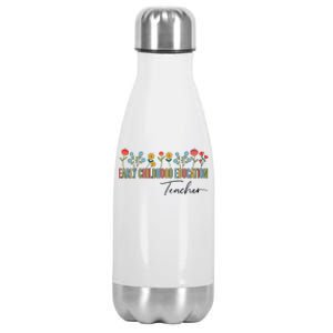 Early Hood Education Teacher Wildflowers Back To School Meaningful Gift Stainless Steel Insulated Water Bottle