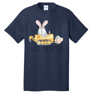 Eggscavator Happy Easter Funny Excavator Hunting Egg Tall T-Shirt