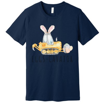 Eggscavator Happy Easter Funny Excavator Hunting Egg Premium T-Shirt