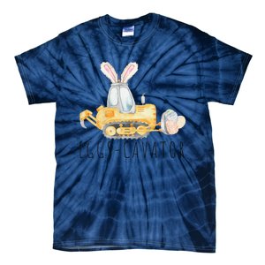 Eggscavator Happy Easter Funny Excavator Hunting Egg Tie-Dye T-Shirt