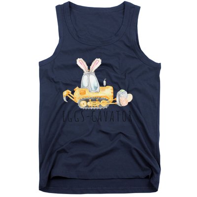 Eggscavator Happy Easter Funny Excavator Hunting Egg Tank Top