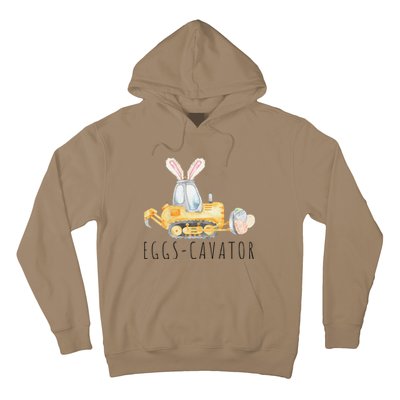 Eggscavator Happy Easter Funny Excavator Hunting Egg Hoodie