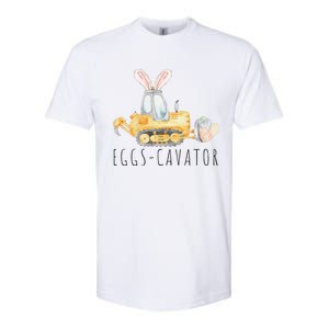 Eggscavator Happy Easter Funny Excavator Hunting Egg Softstyle CVC T-Shirt