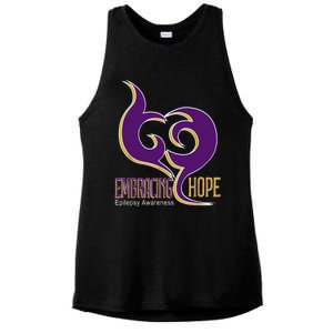 Embracing Hope Epilepsy Awareness Prevent Epilepsy Ladies PosiCharge Tri-Blend Wicking Tank