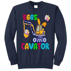 EggsCavator Happy Easter Funny Excavator Hunting Egg Copy Sweatshirt