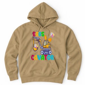 EggsCavator Happy Easter Funny Excavator Hunting Egg Copy Hoodie