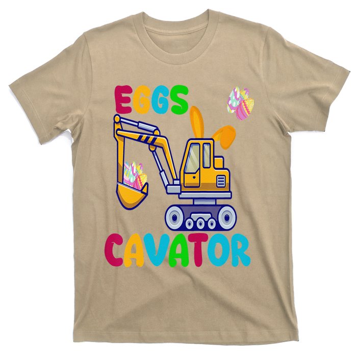 EggsCavator Happy Easter Funny Excavator Hunting Egg Copy T-Shirt