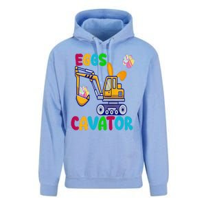 EggsCavator Happy Easter Funny Excavator Hunting Egg Copy Unisex Surf Hoodie