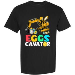 EggsCavator Happy Easter Excavator Hunting Egg Garment-Dyed Heavyweight T-Shirt