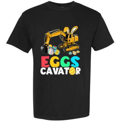 EggsCavator Happy Easter Excavator Hunting Egg Garment-Dyed Heavyweight T-Shirt