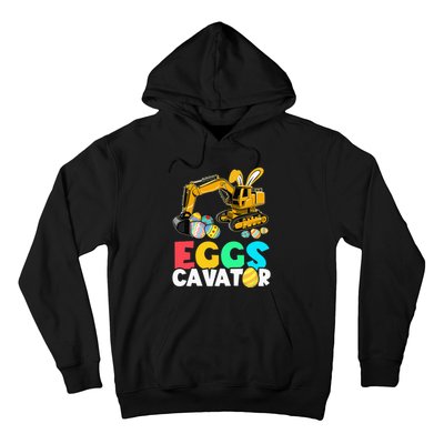 EggsCavator Happy Easter Excavator Hunting Egg Hoodie