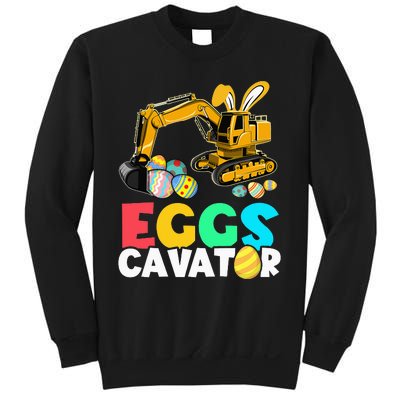 EggsCavator Happy Easter Excavator Hunting Egg Sweatshirt