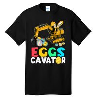 EggsCavator Happy Easter Excavator Hunting Egg Tall T-Shirt