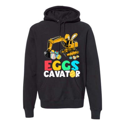 EggsCavator Happy Easter Excavator Hunting Egg Premium Hoodie