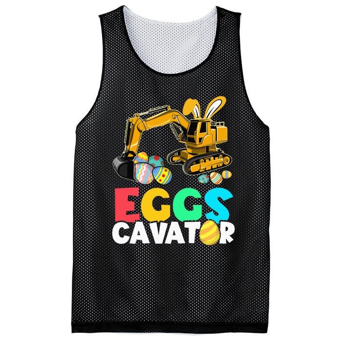 EggsCavator Happy Easter Excavator Hunting Egg Mesh Reversible Basketball Jersey Tank