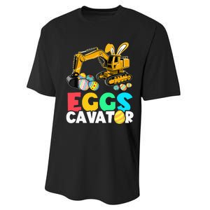 EggsCavator Happy Easter Excavator Hunting Egg Performance Sprint T-Shirt