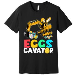 EggsCavator Happy Easter Excavator Hunting Egg Premium T-Shirt