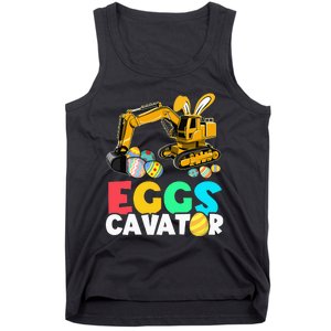 EggsCavator Happy Easter Excavator Hunting Egg Tank Top