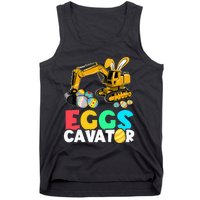 EggsCavator Happy Easter Excavator Hunting Egg Tank Top