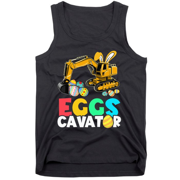 EggsCavator Happy Easter Excavator Hunting Egg Tank Top