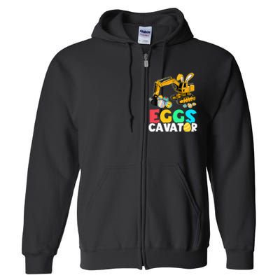 EggsCavator Happy Easter Excavator Hunting Egg Full Zip Hoodie