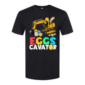 EggsCavator Happy Easter Excavator Hunting Egg Softstyle CVC T-Shirt