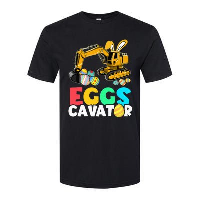 EggsCavator Happy Easter Excavator Hunting Egg Softstyle CVC T-Shirt