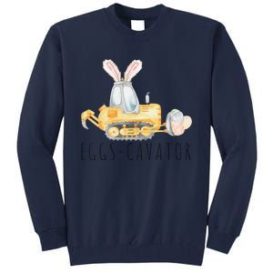 Eggscavator Happy Easter Funny Excavator Hunting Egg Tall Sweatshirt