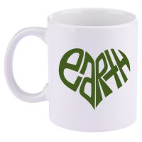 Earth Heart 11oz C Handle Ceramic Mug