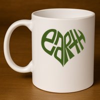 Earth Heart 11oz C Handle Ceramic Mug