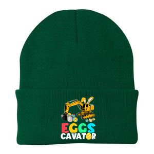 EggsCavator Happy Easter Funny Excavator Hunting Egg Knit Cap Winter Beanie