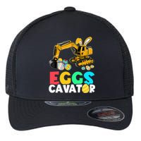 EggsCavator Happy Easter Funny Excavator Hunting Egg Flexfit Unipanel Trucker Cap