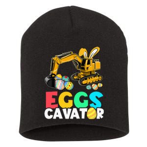 EggsCavator Happy Easter Funny Excavator Hunting Egg Short Acrylic Beanie