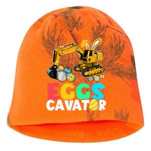 EggsCavator Happy Easter Funny Excavator Hunting Egg Kati - Camo Knit Beanie