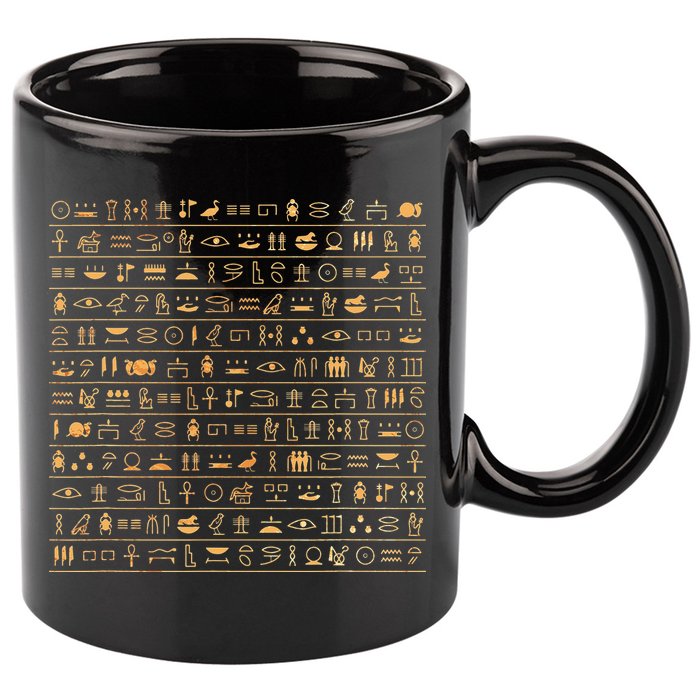 Egypt Hieroglyphs Egyptian 11oz C Handle Ceramic Mug