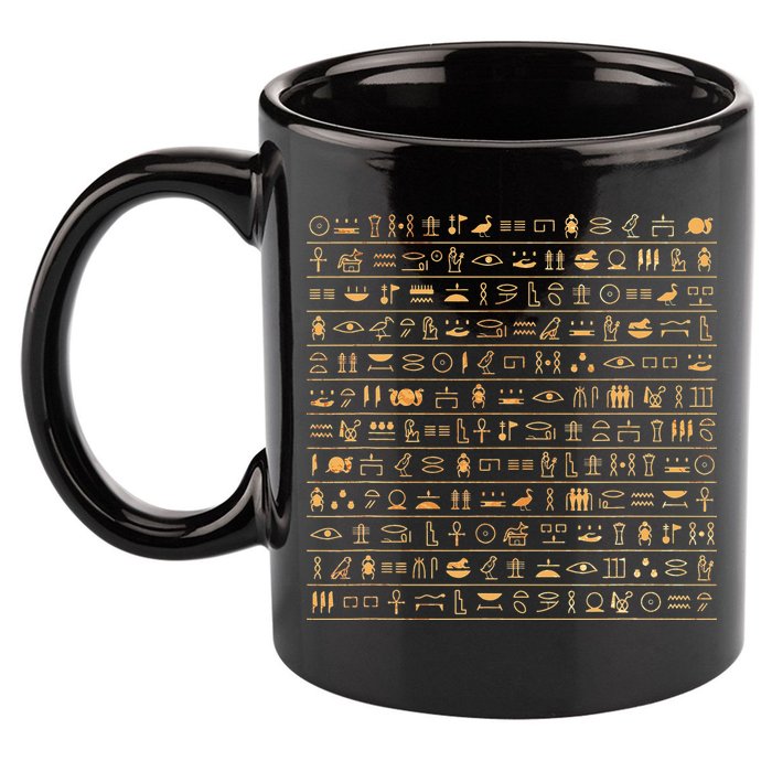 Egypt Hieroglyphs Egyptian 11oz C Handle Ceramic Mug
