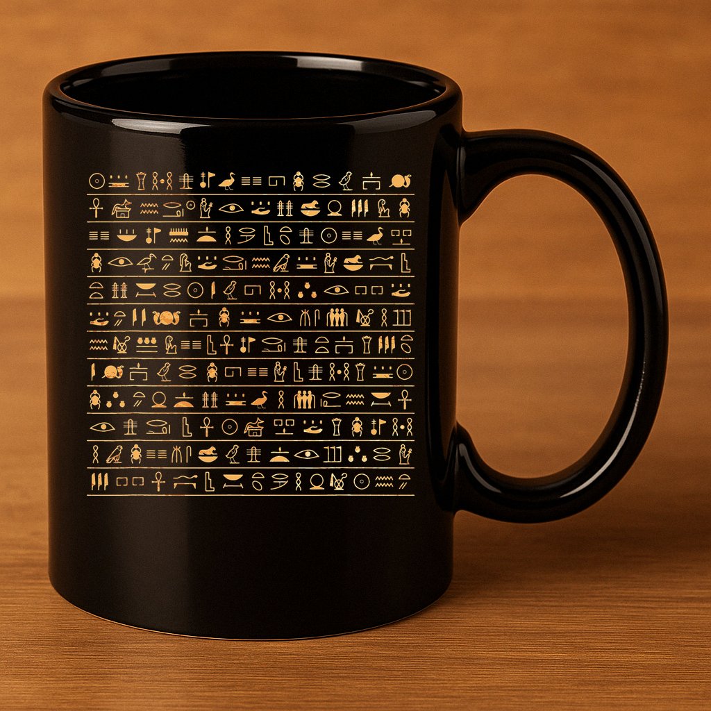 Egypt Hieroglyphs Egyptian 11oz C Handle Ceramic Mug