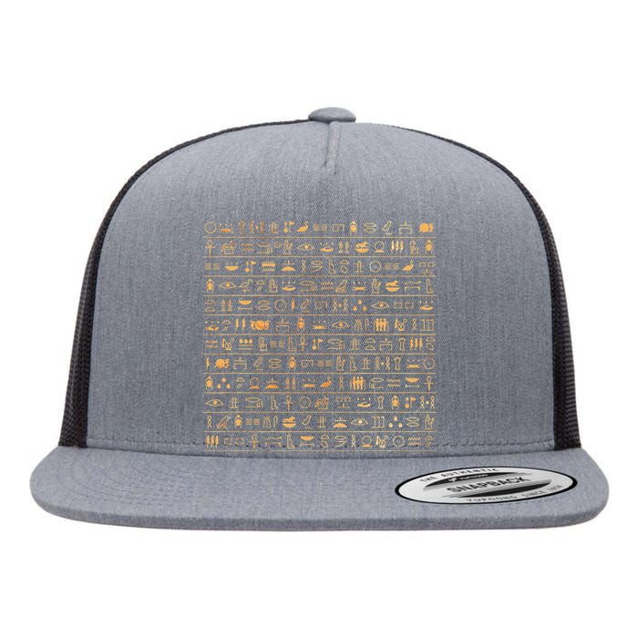 Egypt Hieroglyphs Egyptian Flat Bill Trucker Hat