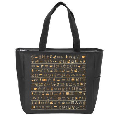 Egypt Hieroglyphs Egyptian Zip Tote Bag