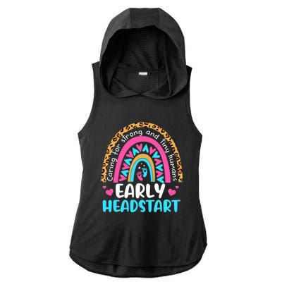 Early Headstart Early Childhood Edu Teacher Back To School Ladies PosiCharge Tri-Blend Wicking Draft Hoodie Tank