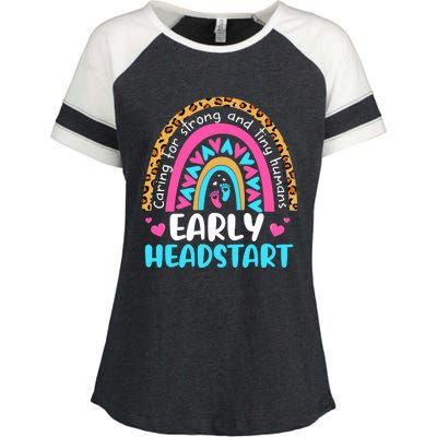 Early Headstart Early Childhood Edu Teacher Back To School Enza Ladies Jersey Colorblock Tee