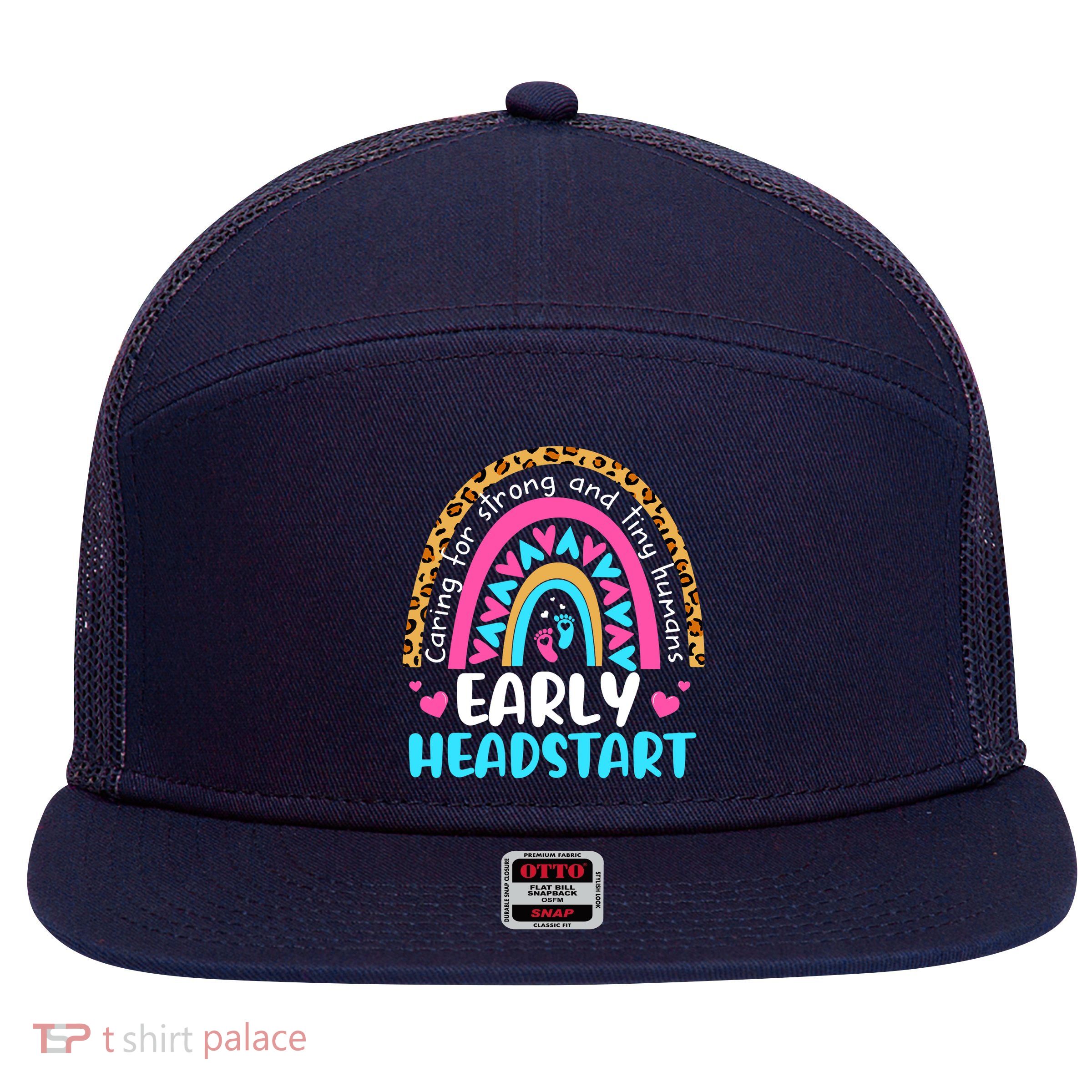 Early Headstart Early Childhood Edu Teacher Back To School 7 Panel Mesh Trucker Snapback Hat