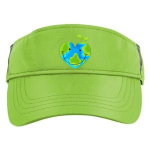 Earth Heart Earth Day Adult Drive Performance Visor