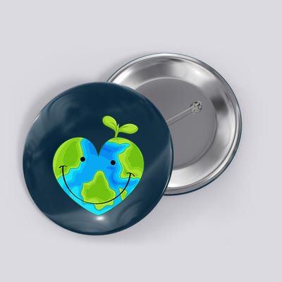 Earth Heart Earth Day Button