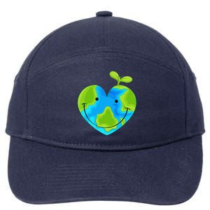 Earth Heart Earth Day 7-Panel Snapback Hat