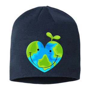 Earth Heart Earth Day Sustainable Beanie