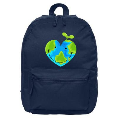 Earth Heart Earth Day 16 in Basic Backpack